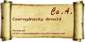 Csernyánszky Arnold névjegykártya