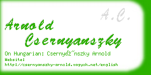 arnold csernyanszky business card